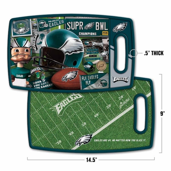 YouTheFan 2500171 NFL Philadelphia Eagles Retro Series Cutting Board