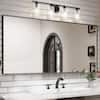 waterpar 72 in. W x 36 in. H Rectangular Aluminum Framed Wall Bathroom Vanity Mirror in Black L18191MB