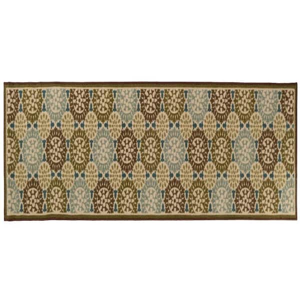 Rubber Circle Design Multicolor 24 in. W x 83 in. L Stair Runner 13.83 sq. ft.