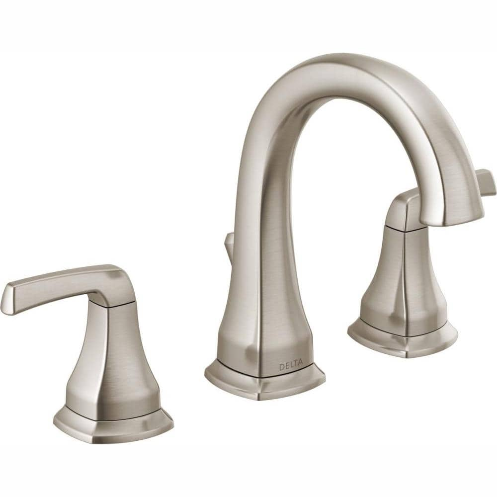 Reviews For Delta Portwood 8 In Widespread 2 Handle Bathroom Faucet In Spotshield Brushed Nickel 35770lf Sp The Home Depot