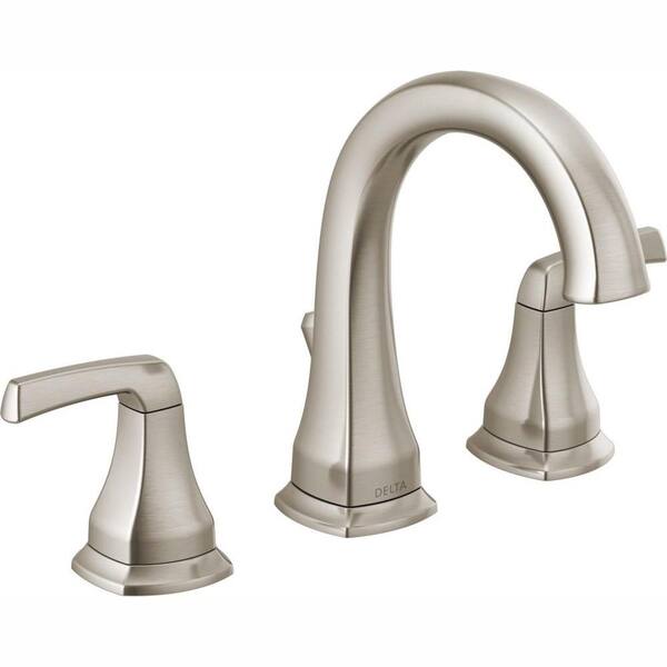 Delta Portwood 8 in. Widespread 2-Handle Bathroom Faucet in SpotShield Brushed Nickel