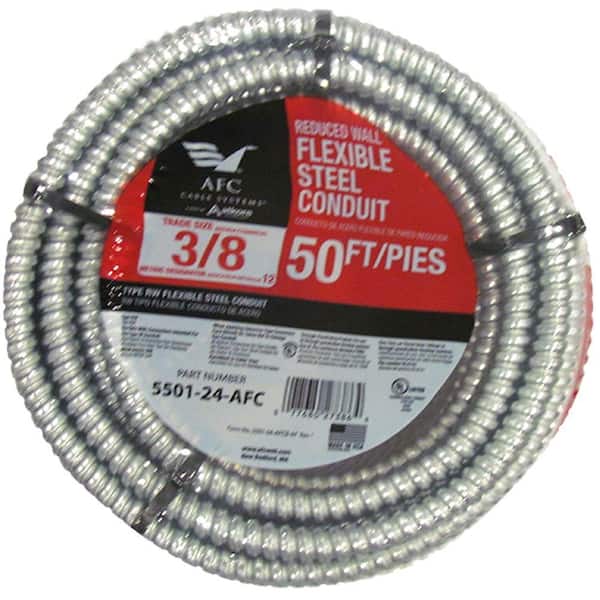 AFC Cable Systems 3/8 x 50 ft. Flexible Steel Conduit