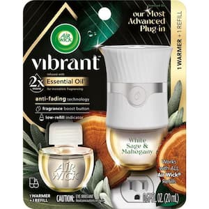 Air Wick Plug-in Air Freshener Vibrant White Sage and Mahogany Kit 1 Warmer  1 Refill 62338-03136 - The Home Depot