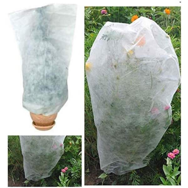 Heavy Duty Plant Cover Warm Worth Frost Protection Bag/Blanket/Jacket,Shrubs & Trees from Being Damaged Bad Weather Pests for Season Extension&Frost Protection,White 39 x 63,2Pack 