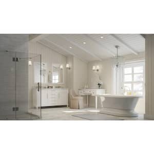 Dolomite White 4 in. x 12 in. Polished Marble Wall and Floor Tile (1 sq. ft./Pack)