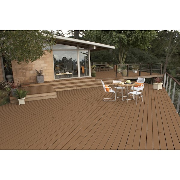 BEHR Premium Advanced DeckOver 1 gal. #SC-115 Antique Brass Smooth Solid  Color Exterior Wood and Concrete Coating 500001 - The Home Depot