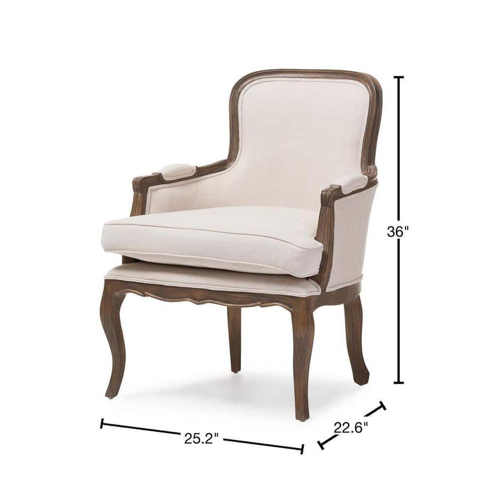 Napoleon Traditional French Accent Chair with Ash Wood Frame