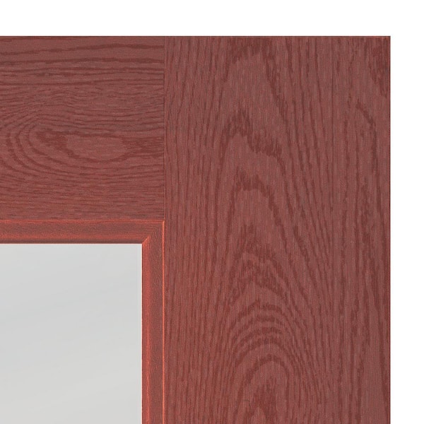 Faux Pivot 36in.x79in. 5Lite Frosted Glass RH Redwood Stain AssemblyRequired Fiberglass FrontDoorKit w/QuickAssembleJamb