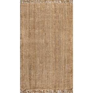 Para Chunky with Fringe Natural 5 ft. x 8 ft. Area Rug
