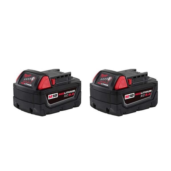 M18 18-Volt 5.0 Ah Lithium-Ion XC Extended Capacity Battery Pack (2-Pack)