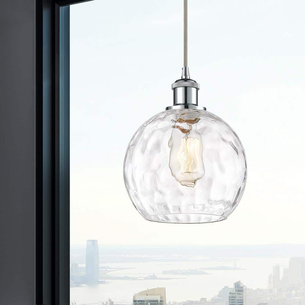 Athens Water Glass Mini Pendant Light in Polished Chrome
