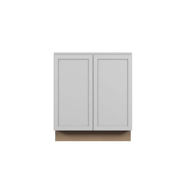 Westport Shaker 30 in. W x 34.5 in. H x 24 in. D in Painted White Plywood Assembled Full Height Door Base Cabinet