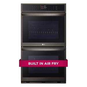 9.4 cu. ft. Smart Double Wall Oven with Fan Convection, Air Fry in PrintProof Black Stainless Steel