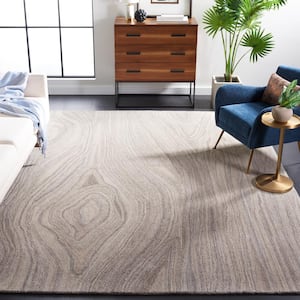 Abstract Beige/Gray 8 ft. x 10 ft. Abstract Striped Area Rug
