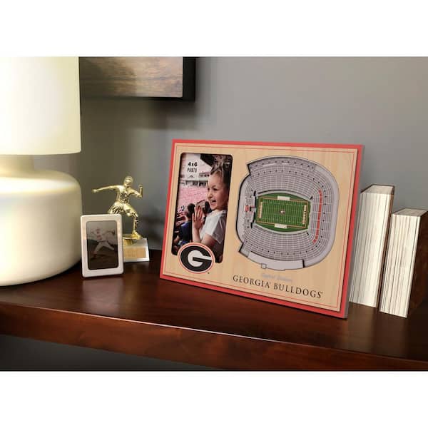 NCAA Georgia Bulldogs Team Colored 3D StadiumView with 4 in. x 6 in. Picture Frame