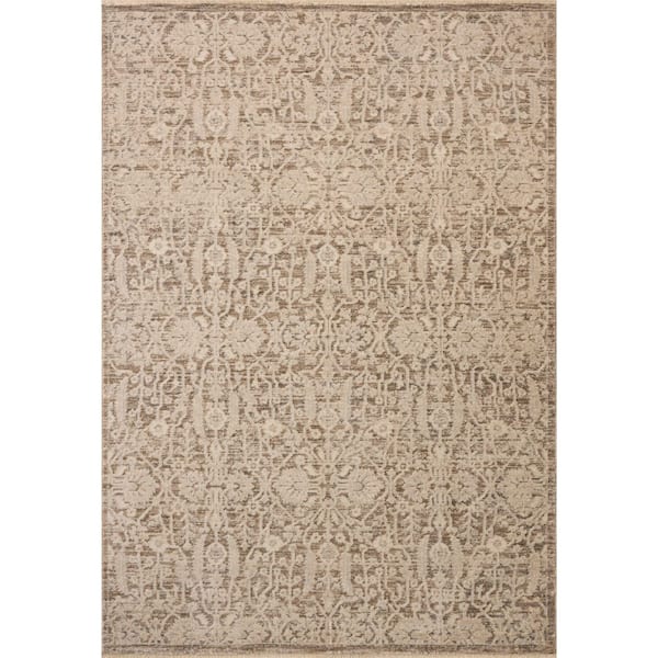 Clarisse Fog / Bone 2 ft. 6 in.  x 7 ft. 6 in.  Traditional Runner Rug