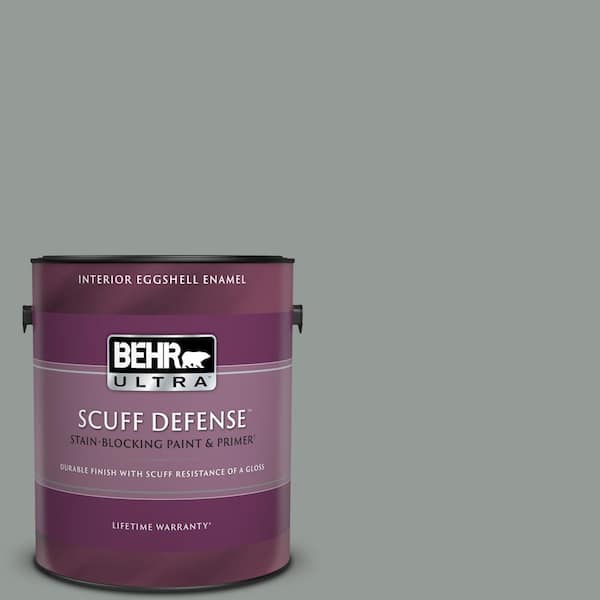 BEHR ULTRA 1 gal. #BXC-66 Dusk Blue Extra Durable Eggshell Enamel Interior Paint & Primer