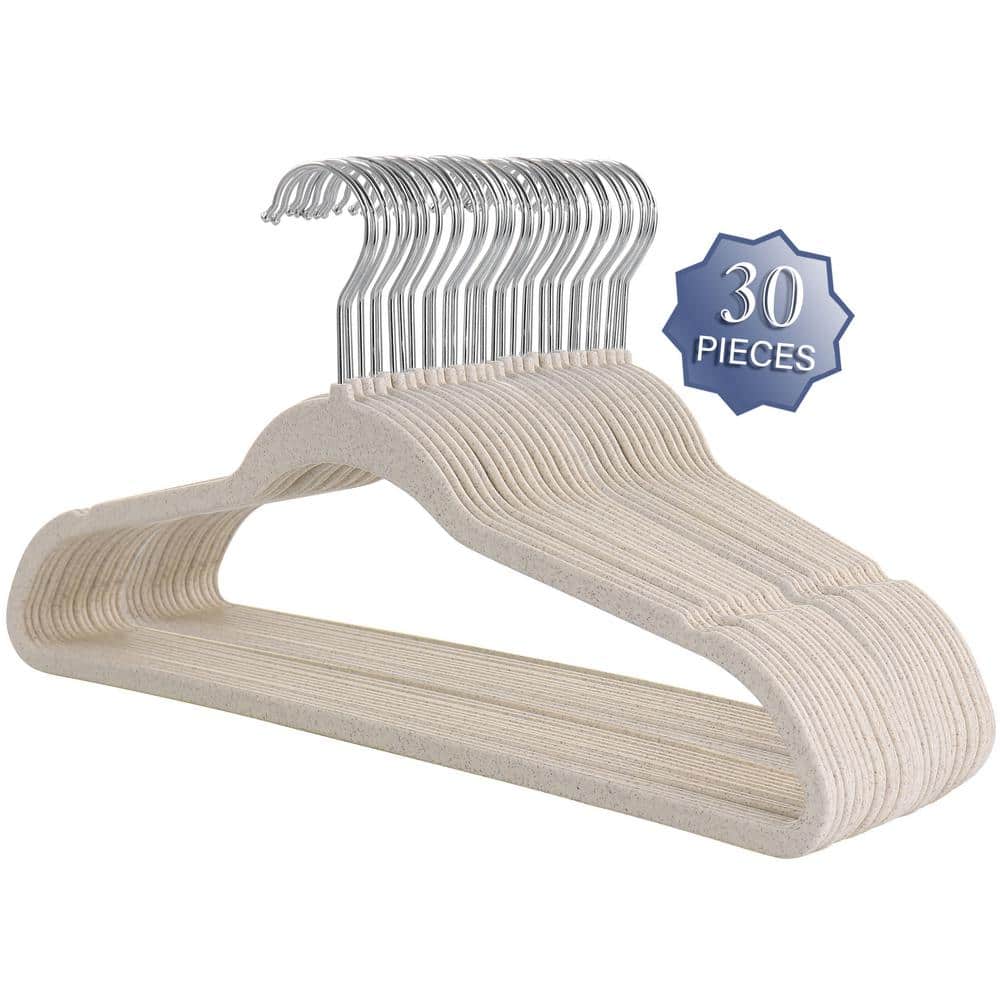 Home-it 12 PACK baby hangers with clips IVORY baby Clothes Hangers