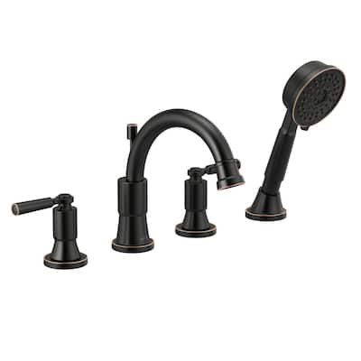 Westchester 2-Handle Deck Mount Roman Tub Faucet Trim Kit with Handshower in Oil Rubbed Bronze (Valve Not Included)