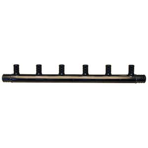 3/4 in. x 1/2 in. Poly Alloy Barb x PEX-B 6-Port Open Manifold