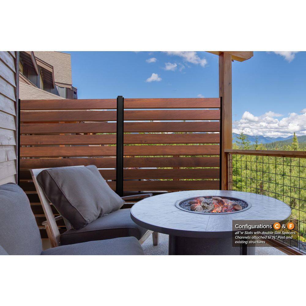 72” Galvanized Steel Adjustable Slat Fence Frame Kit