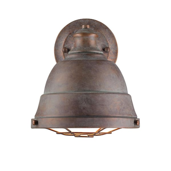 Golden Lighting Bartlett 1-Light Copper Patina Wall Sconce