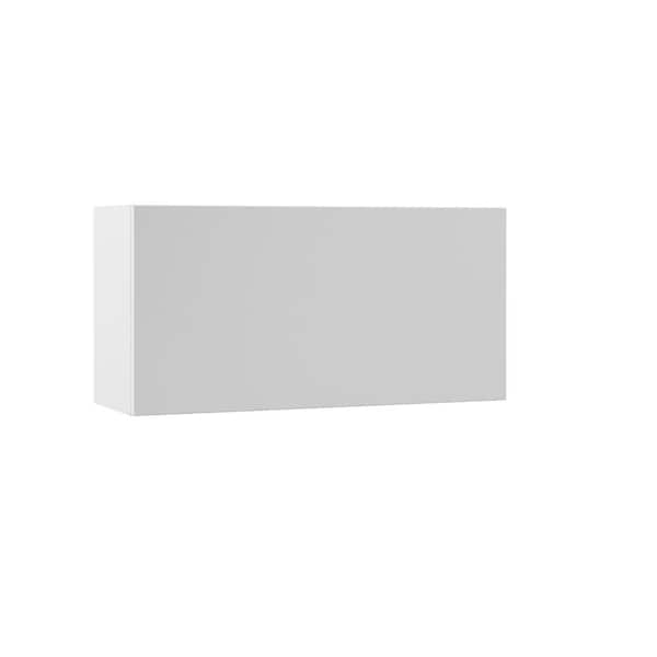 Designer Series Edgeley Assembled 36x18x12 in. Wall Lift Up Door Kitchen Cabinet in White