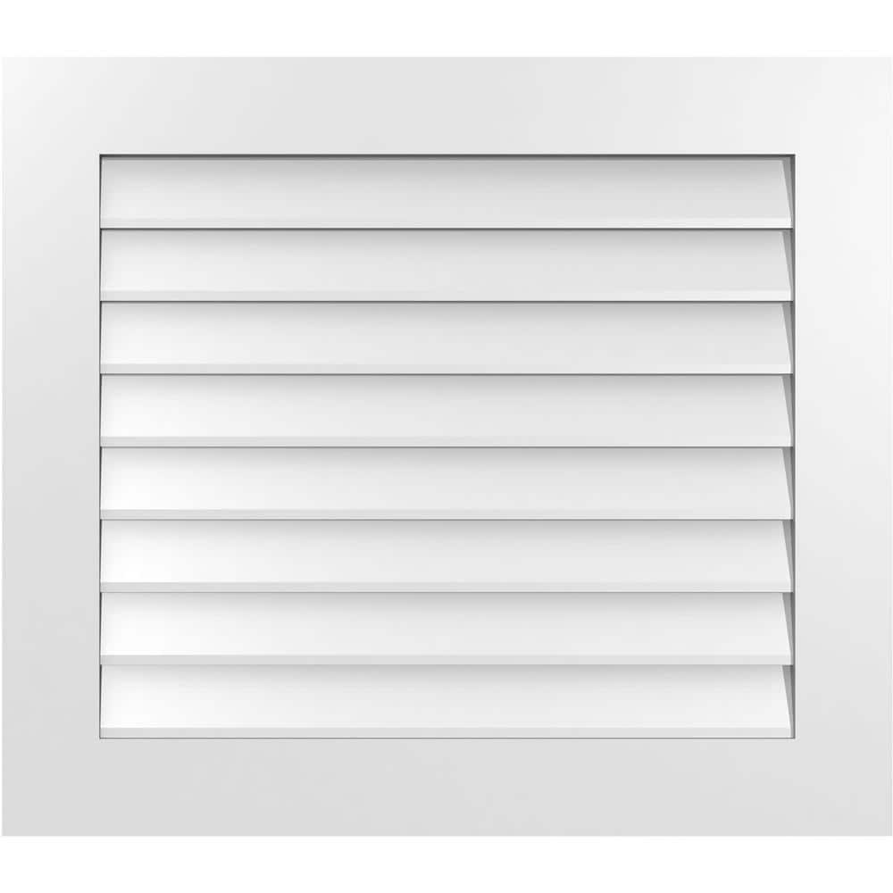 32 in. x 28 in. Vertical Surface Mount PVC Gable Vent: Decorative with Standard Frame price history on PriceWatchPro