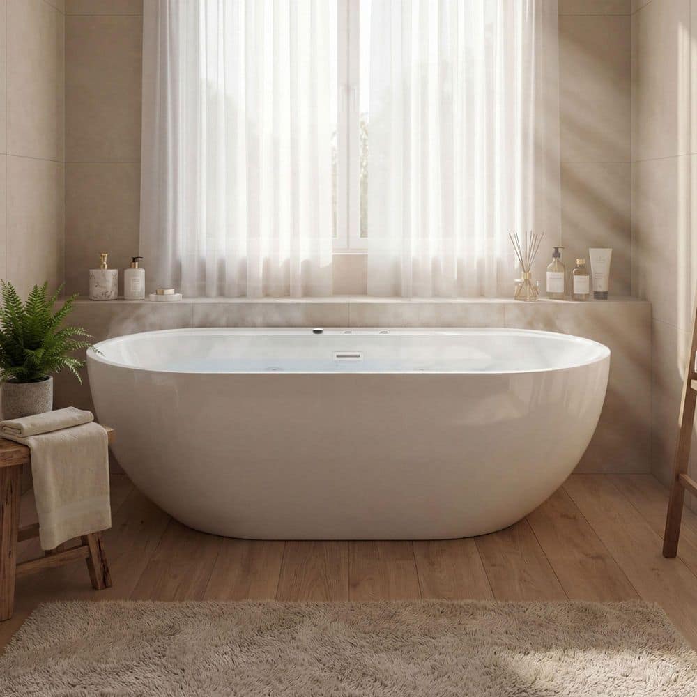 AVAXA Luxury 67 in. x 31.5 in. Whirlpool and Air Bath Combo Tub