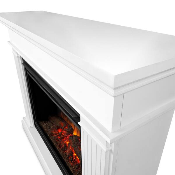 Real Flame Centennial Grand 55.5 in. Freestanding Wooden Electric Fireplace  in White 8770E-W - The Home Depot