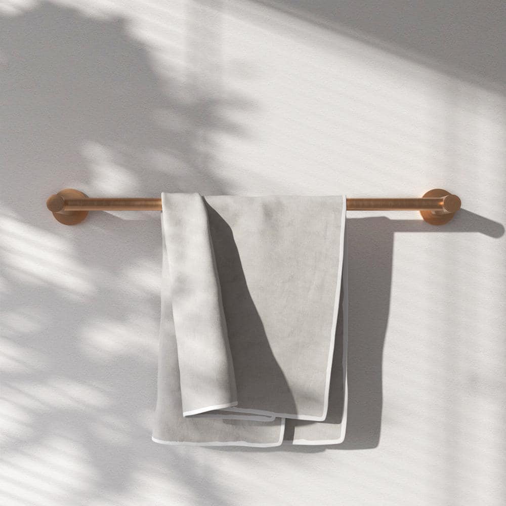 Adjustable Brushed Gold Stainless Steel Wall Mounted Towel Bar