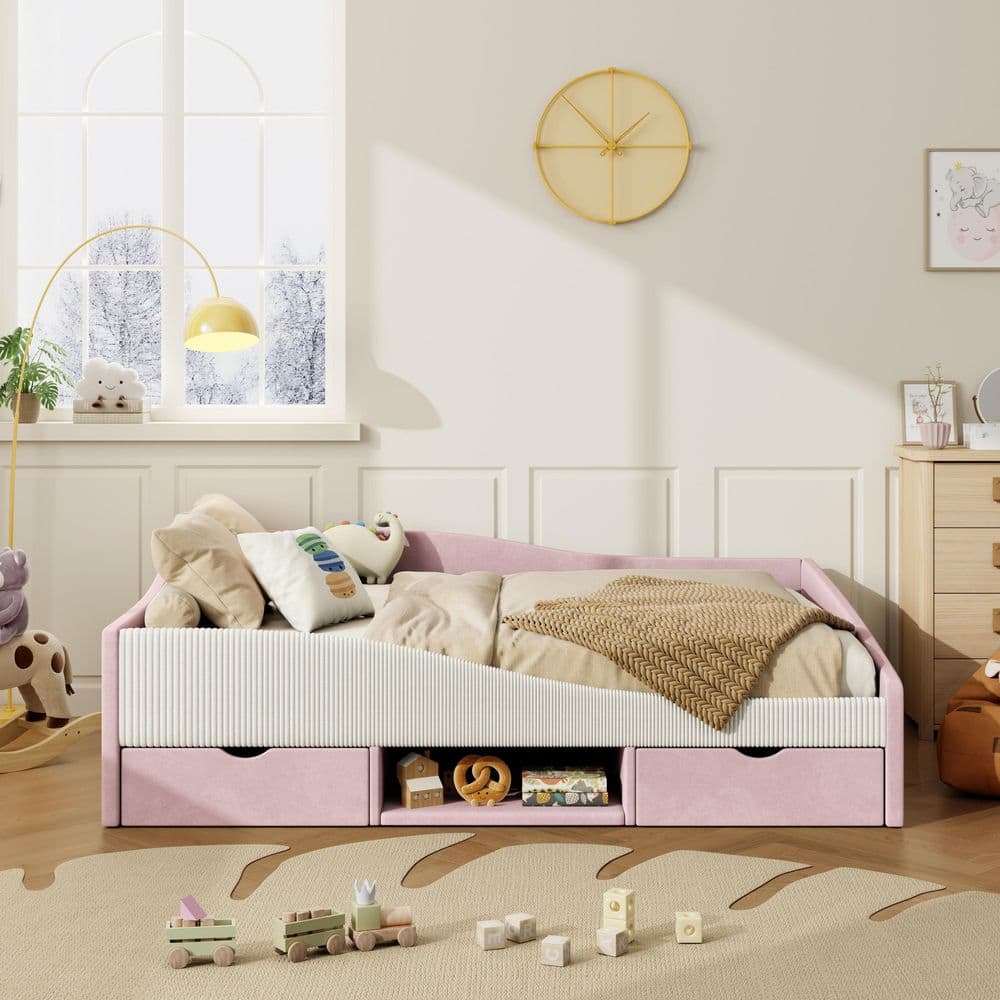 Pink Full Size Daybed with 2 Storage Drawers price history on PriceWatchPro