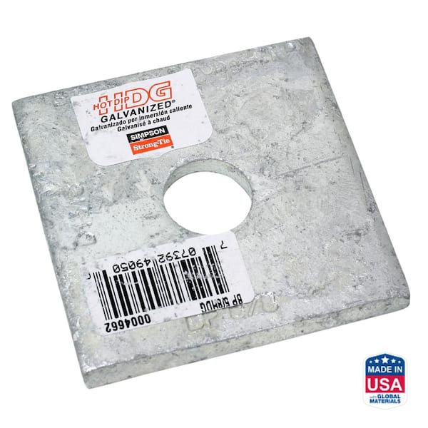 Simpson Strong-Tie BP 2-1/2 in. x 2-1/2 in. Hot-Dip Galvanized Bearing Plate with 5/8 in. Bolt Dia.