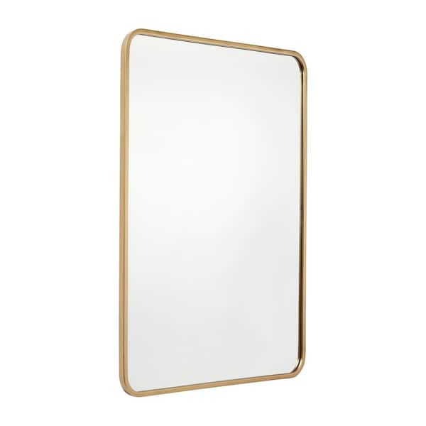 Carnegy Avenue 24 In. W X 36 In. H Matte Gold Wall Mounted Mirror Cga 