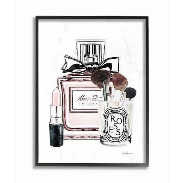 Stupell Industries 24 in. x30 in. Fashion Designer Makeup Perfume Lipstick  Pink Watercolor by Amanda GreenwoodFramed Wall Art agp-245_fr_24x30 - The  Home Depot