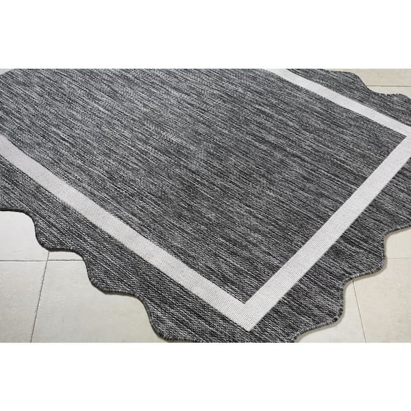 Miami Beach MBH-2319 6 ft. x 9 ft. Black Machine Woven, Area Rug
