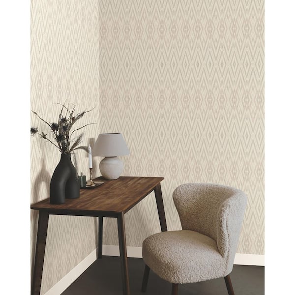 Diamond Marquise Lavender White Wallpaper