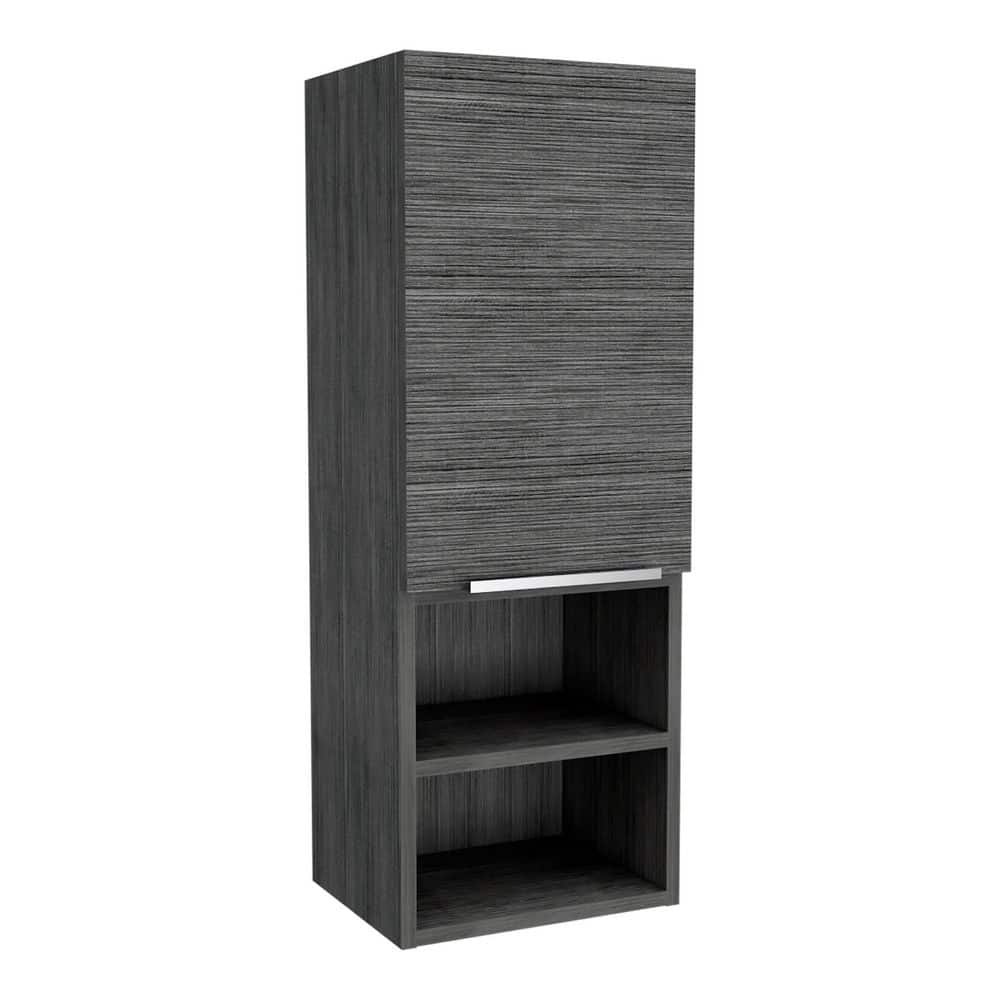 11.8 in. W x 32.17 in. H Gray Rectangular Wood Surface Mount Medicine Cabinet without Mirror in Smokey Oak Finish price history on PriceWatchPro