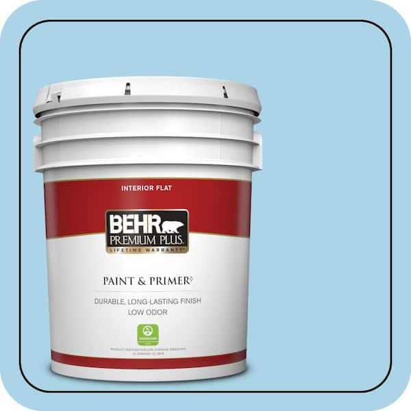 BEHR PREMIUM PLUS 5 gal. #550C-3 Monaco Flat Low Odor Interior Paint & Primer