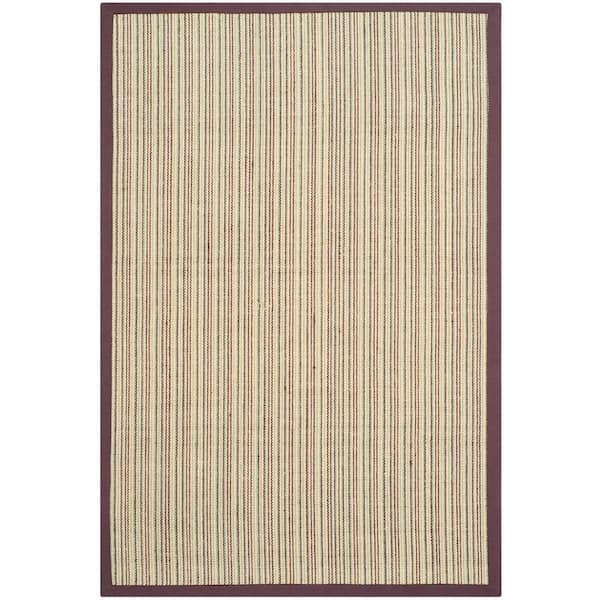 SAFAVIEH Natural Fiber Blue/Purple 4 ft. x 6 ft. Border Area Rug