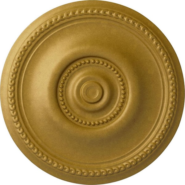 Ekena Millwork 20-5/8 in. x 1-3/8 in. Raynor Urethane Ceiling Medallion (Fits Canopies upto 6 in.), Pharaohs Gold