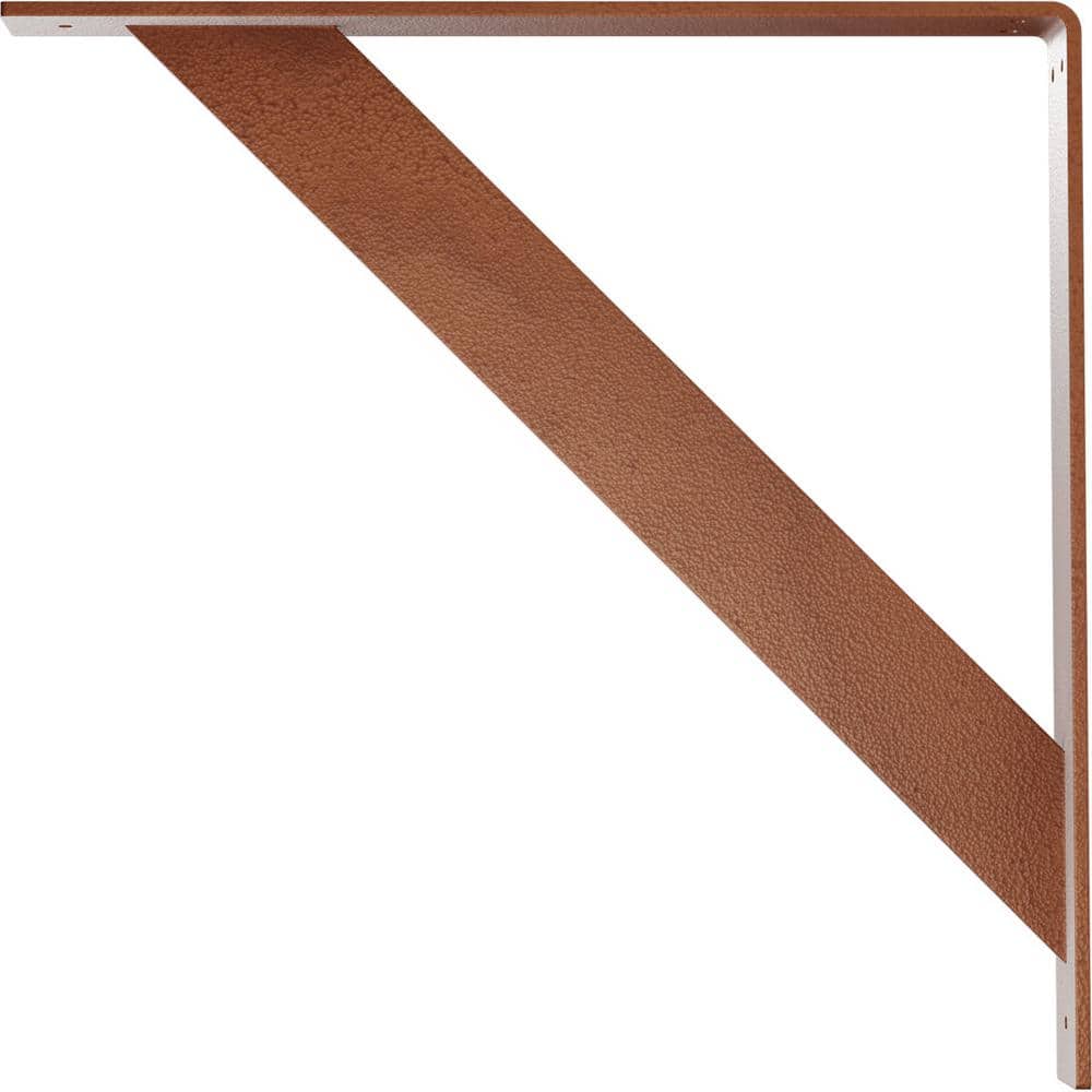 Urban Industrial 18" Hammered Copper Steel Support Bracket