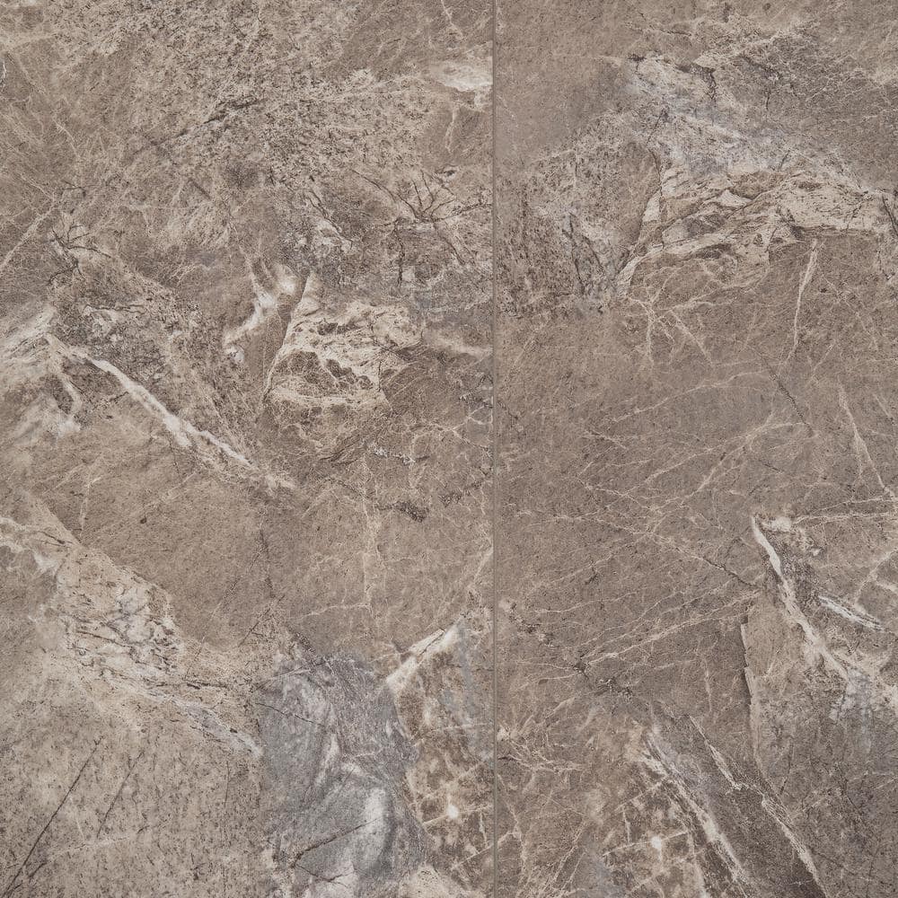 24" x 12" Dark Marble Vinyl Tile Flooring with Foam Backing