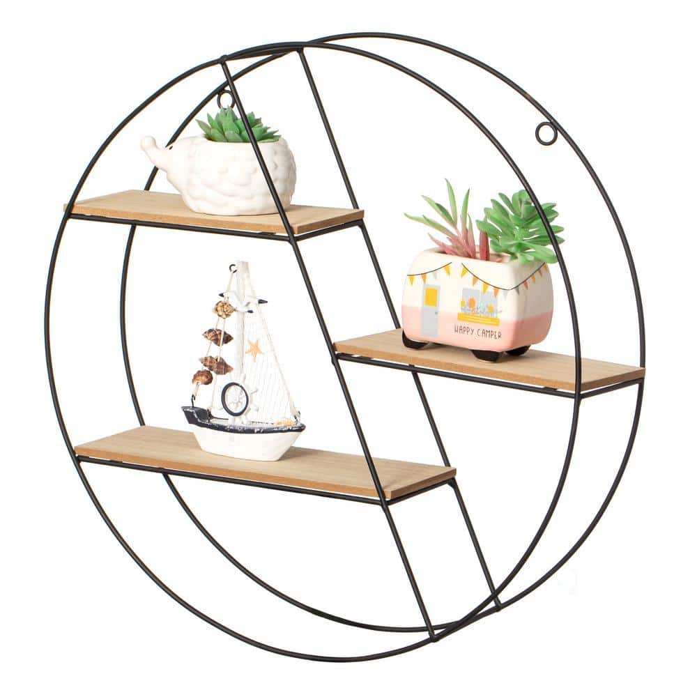 Vintiquewise Elegant 3-Tier Decorative Floating Silhouette Wall