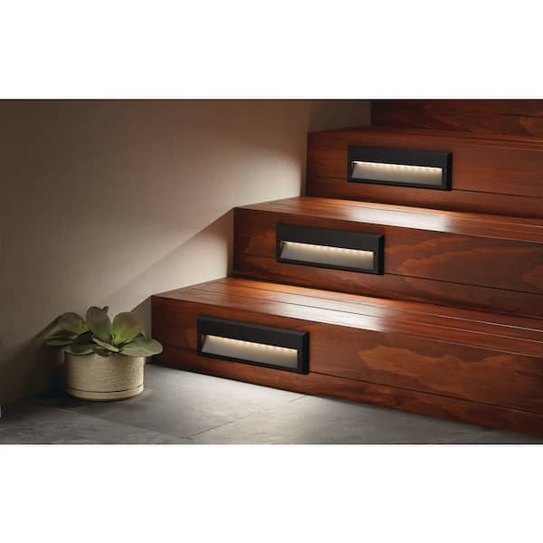 122 Lumen 10.6 in. Low Voltage Black Integrated LED Deck Light