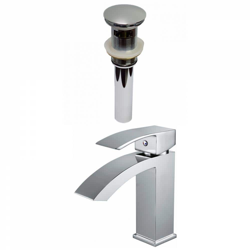 Roxy Single Handle High Arc Deck Mount Bathroom Faucet with Deckplate Included in Chrome 3.4 in. W 16GS-29501 price history on PriceWatchPro