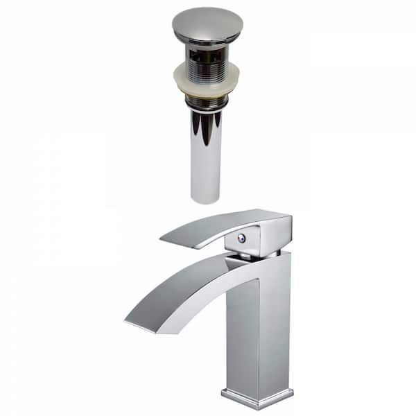 Unbranded Roxy Single Handle High Arc Deck Mount Bathroom Faucet with Deckplate Included in Chrome 3.4 in. W 16GS-29501