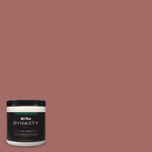 BEHR DYNASTY 8 oz. #S150-5 Vermilion One-Coat Hide Semi-Gloss Enamel Stain-Blocking Interior/Exterior Paint & Primer Sample