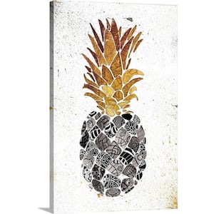 "Golden Mandala Pineapple" by Onrei Art Canvas Wall Art