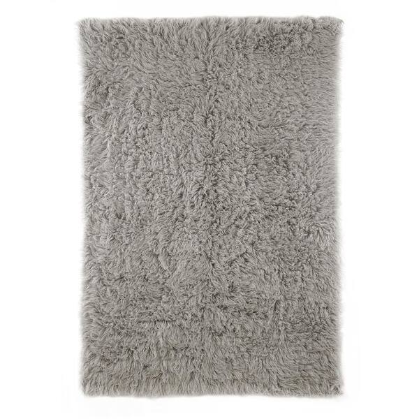 nuLOOM Genuine Greek Flokati Shag Natural Gray 8 ft. x 10 ft. Area Rug